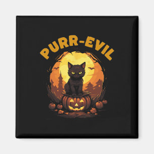 Purr-Evil Spuk Cat Halloween Magnet