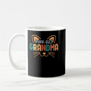 Purr-fect Cat Oma Cats Lover T - Shirt Kaffeetasse