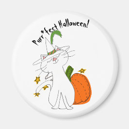 Purr*fect Cat Pumpkin Halloween Magnet