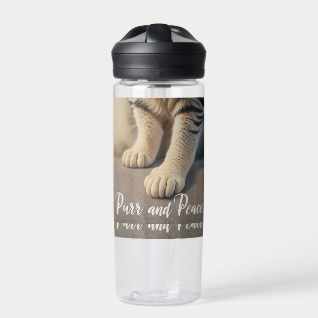 Purr-fect-Frieden Trinkflasche (Vorderseite)