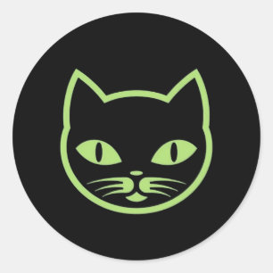 Purr-fect Glo Runder Aufkleber
