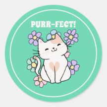 PURR-FECT! Lächeln Katze mit Blume