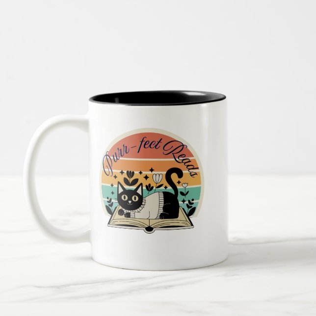 Purr -fect liest lustige Tasse für Katzen (Links)