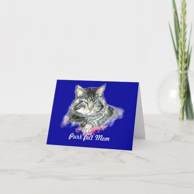 Purr-fect-Mama für den Cat Lover Karte (Vorderseite)