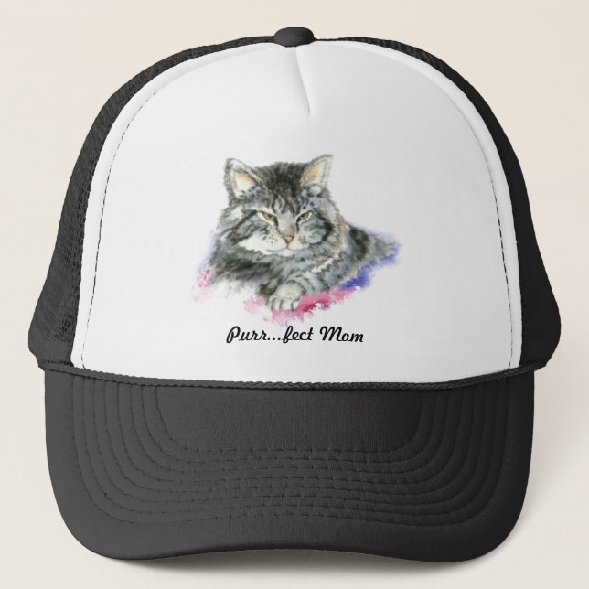 Purr-fect-Mama für den Cat Lover Truckerkappe (Vorderseite)
