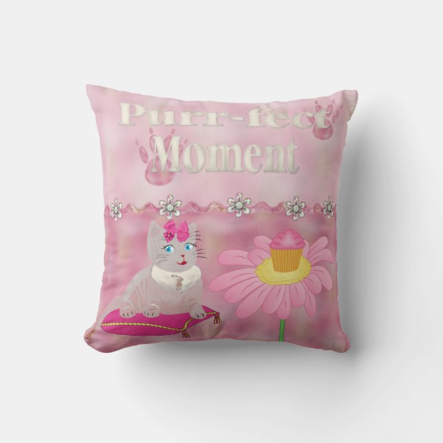 Purr-fect-Moment Kissen (Vorderseite)