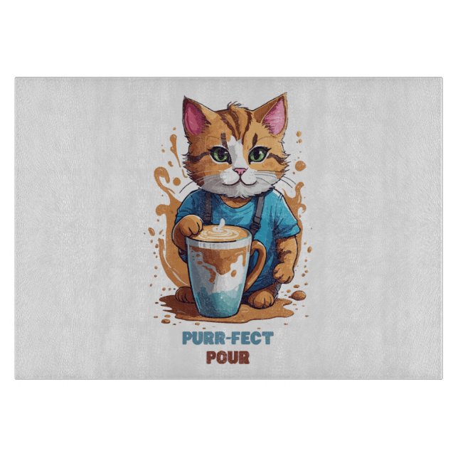 Purr-fect Pour Schneidebrett (Vorderseite)