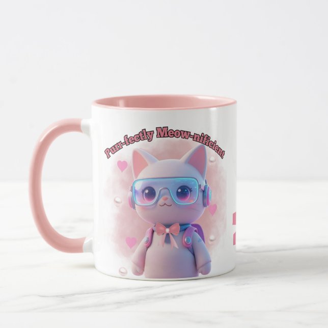 Purr-fectly Meow-nificient Cat Mug Tasse (Links)