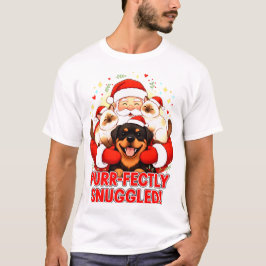 Purr-fectly Snuggled: Santa’s Cozy Pet Cuddle T-Shirt