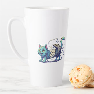 Purr-fectly Tangled" T-Shirt - Whimsical Cat  Milchtasse