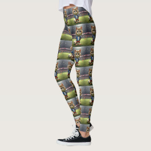 "Purr-fekter Stürmer: Die 3D-Fußballkatze" Leggings