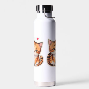 “Purr-fektes Paar” “Doppelte Schnurrhaare, doppelt Trinkflasche