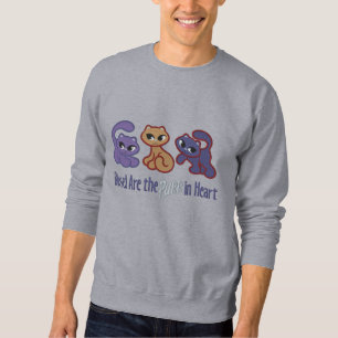 Purr im Herzen Besticktes Sweatshirt
