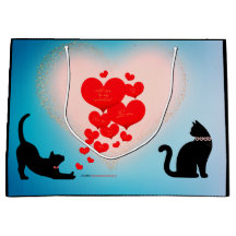 Purr Liebe - Valentinbeutel der Katze - Achtung