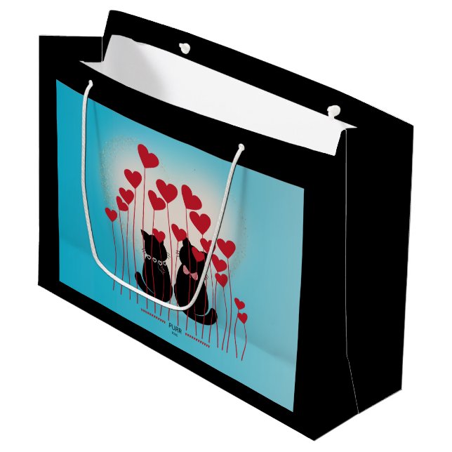 Purr Love - Sac cadeau - Champ de ballon (Devant Angle)