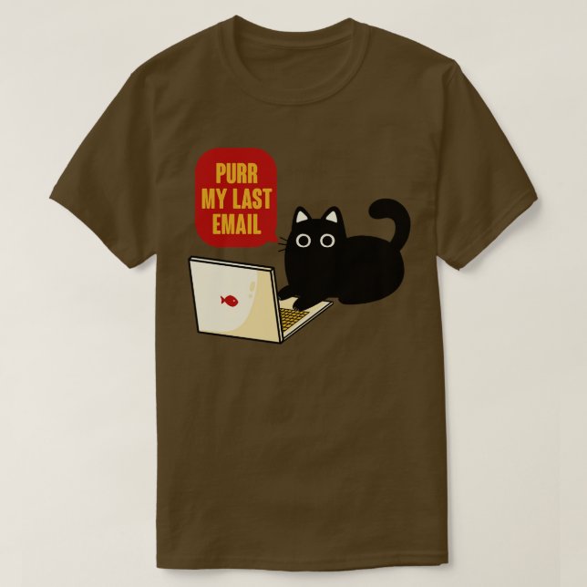 Purr My Last Email Schwarze Katze von Tobe Fonseca T-Shirt (Design vorne)