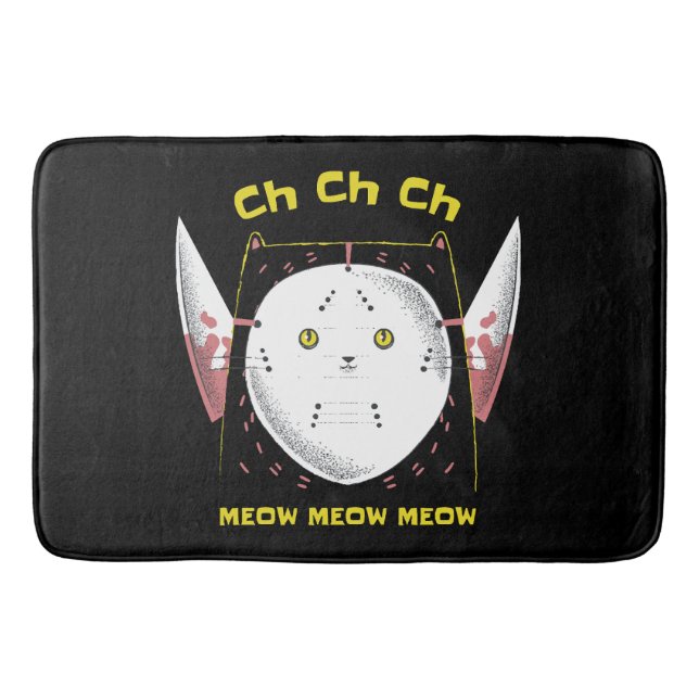 Purr schrecken Kitty Badematte (Vorderseite)