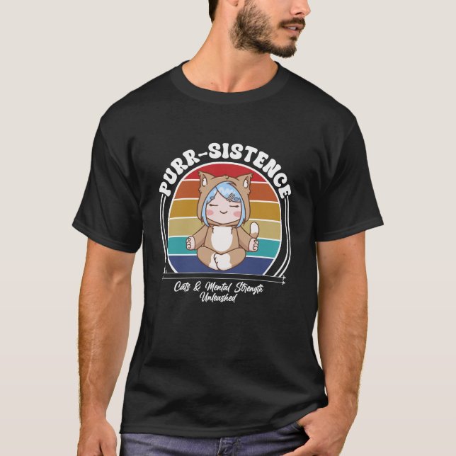 Purr-sistenz: Goldener T - Shirt entleert (Vorderseite)