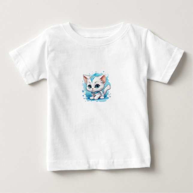 "Purr-stylish: Feline Fine Apparel" Baby T-shirt (Vorderseite)