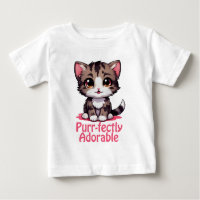 Purr-süßer Chibi Kawaii Kitten in Pink