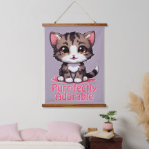 Purr-süßer Chibi Kawaii Kitten in Pink