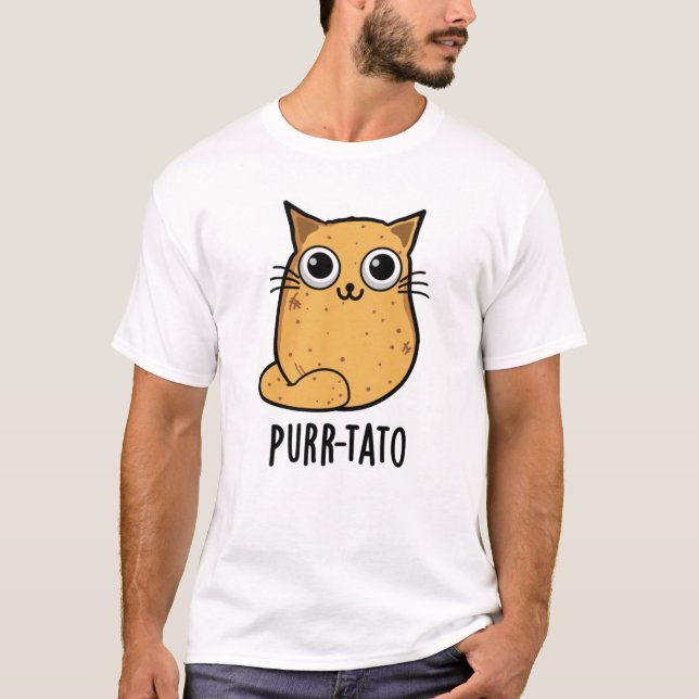 Purr tato Funny Cat Potato Pun T-Shirt (Vorderseite)