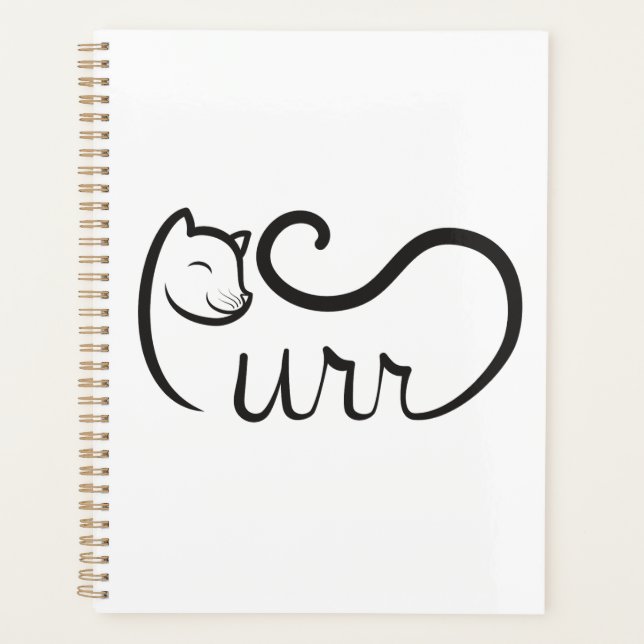 Purr Typography SCHWARZ Planer (Vorderseite)