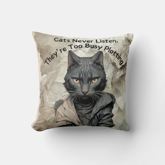 Purr Worthy Cat-Loving Writer's Kissen (Vorderseite)