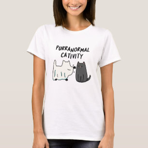 Purranormale Aktivität Lustiger Halloween-Katzenwi T-Shirt