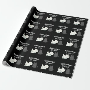 Purranormale Kreativität Halloween Cat Pun Dark BG Geschenkpapier