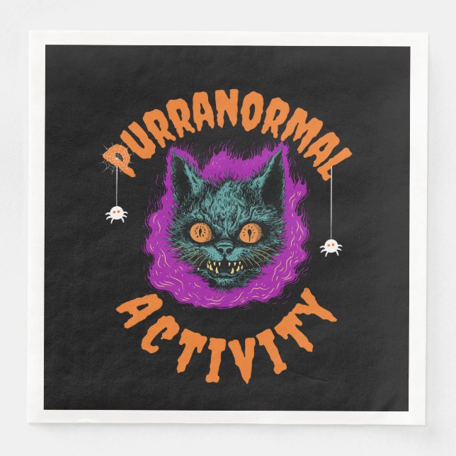 🕷️ Purranormale Servietten 🐾 (Vorderseite)