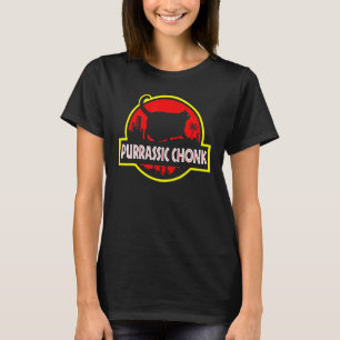 Purrassische Chonk Cat Scale Meme Retro Style Cats T-Shirt