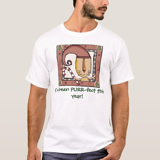 Purrfect, bin ich Schnurren-fect dieses Jahr T-Shirt (Vorderseite)