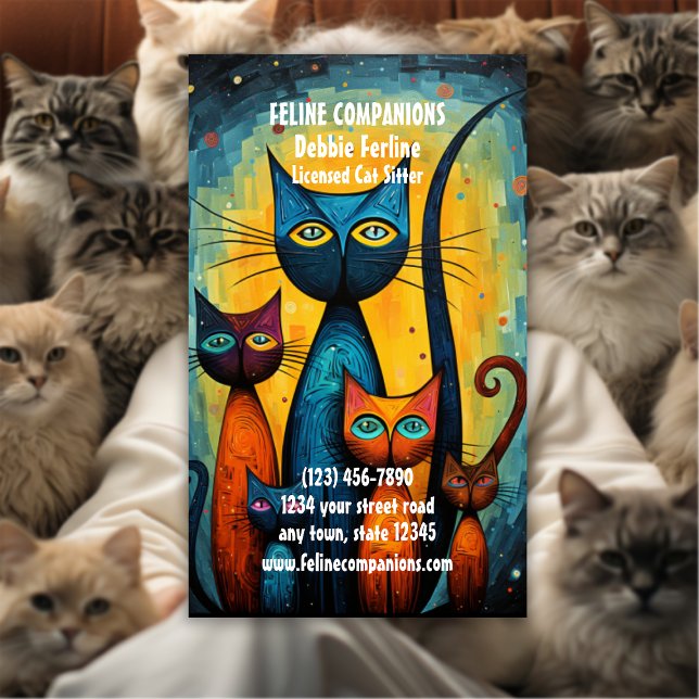 Purrfect Care – Cat Sitting Visitenkarte (Von Creator hochgeladen)