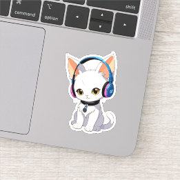Purrfect Kawaii Cat Aufkleber