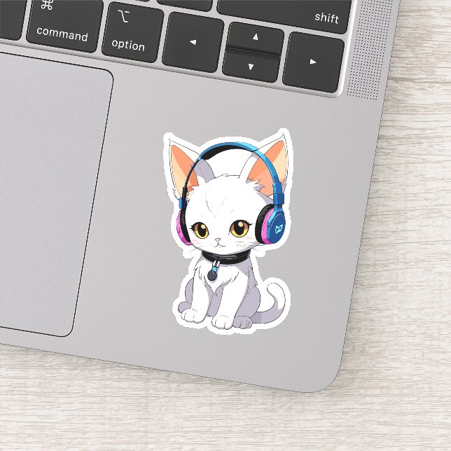 Purrfect Kawaii Cat Aufkleber (Detail)