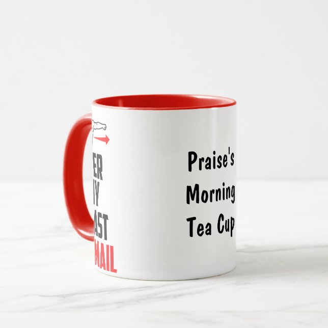 Purrfect Morning - Par My Dernier Email Mug (Devant gauche)