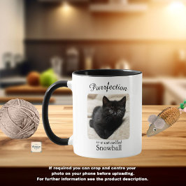 Purrfection Ist ein personalisierter Katzen-Mug Tasse