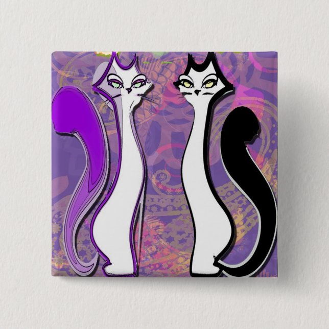 Purrfectly cooler Knopf Button (Vorderseite)