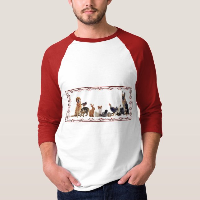 Purrfectly entzückender Raglan-T - Shirt (Vorderseite)