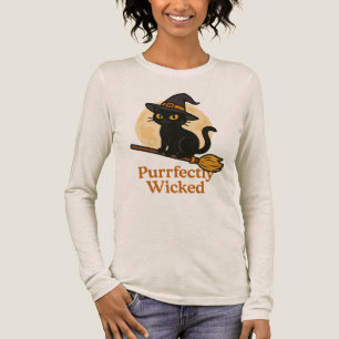 Purrfekt Böser Halloween Hexenkatze Tri-Blend Shirt