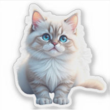 „Purrfekt süß – Lustiger Katzenaufkleber“