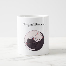 Purrfekte Balance Yin Yang Katzen Süße Cartoon-Tas Jumbo-Tasse