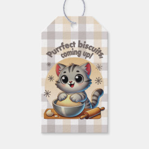 "Purrfekte Kekse, coming up" Knetende Katze Geschenkanhänger