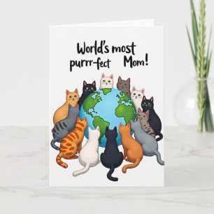 Purrfekte Mutter Erde-Tag-Karte Karte