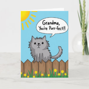 Purrfekte Oma Muttertagskarte Karte