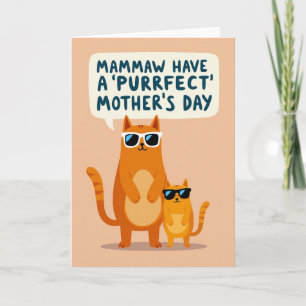 Purrfekter Mammaw-Tag Grußkarte Karte