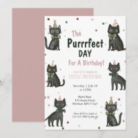 Purrfektes schwarzes Katzen-Kinder-Zweites-Geburts