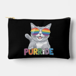 Purride Cat Sonnenbrille Gay Pride Rainbow LGBTQ Zubehörtasche