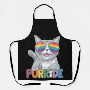 Purride Cat Sonnenbrille Gay Pride Regenbogen LGBT Schürze